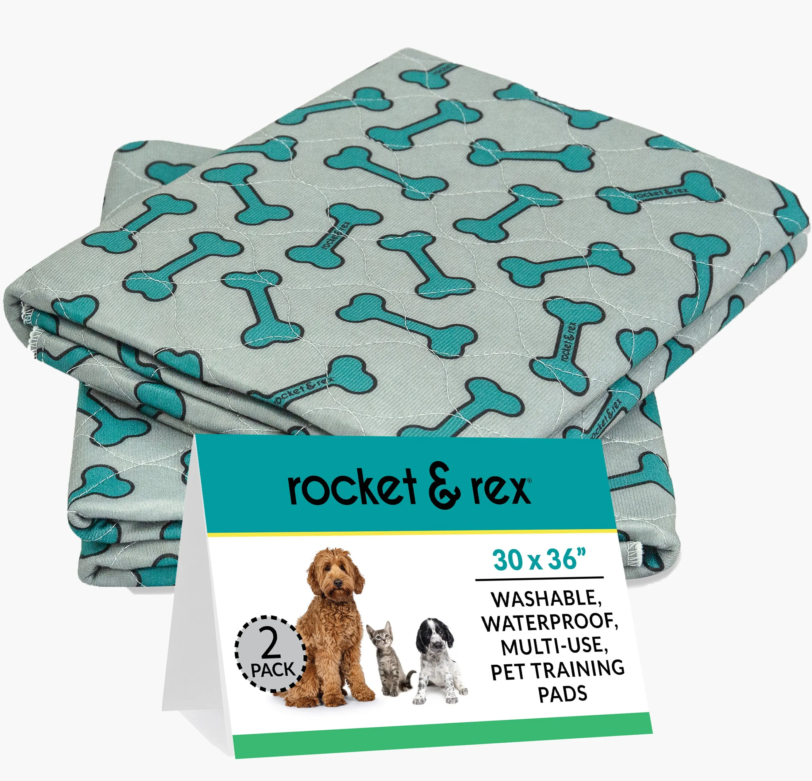 2-Pack Washable Pads, Bone Print , 30 x 36"