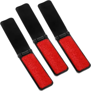 3 Pcs Foldable Lint Brushes for Clothes, Mini Travel Lint Brush, Reusable Velvet Lint Brush, Coat Lint Brush, Pet Hair Remover Furniture Sofa Fabric Fluff Dust Removal Tool