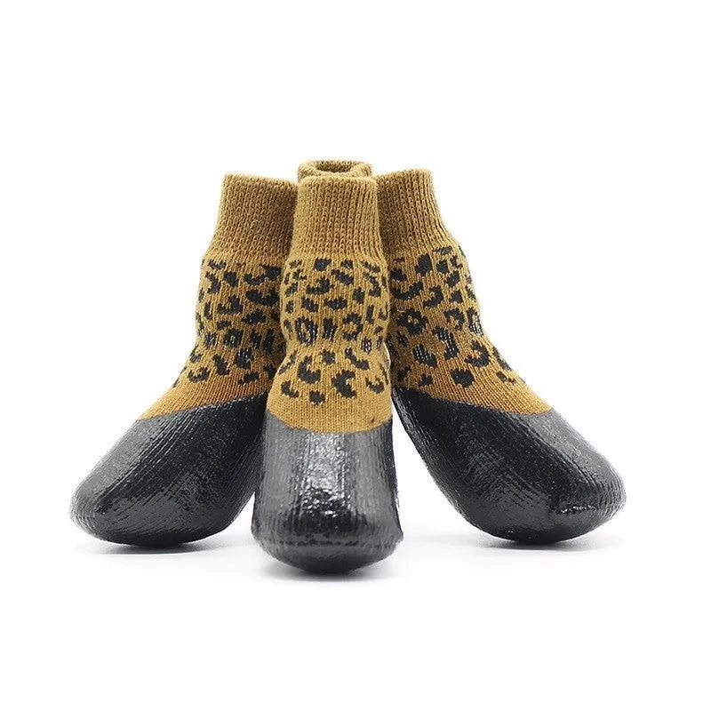 A99 WPS 4 Pcs Pet Dog Socks Anti Slip Dog Socks - Outdoor Dog Boots Waterproof Dog Shoes Paw Protector Traction Control for Hardwood Floors