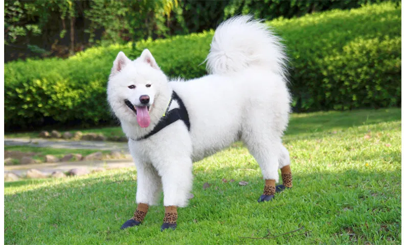A99 WPS 4 Pcs Pet Dog Socks Anti Slip Dog Socks - Outdoor Dog Boots Waterproof Dog Shoes Paw Protector Traction Control for Hardwood Floors