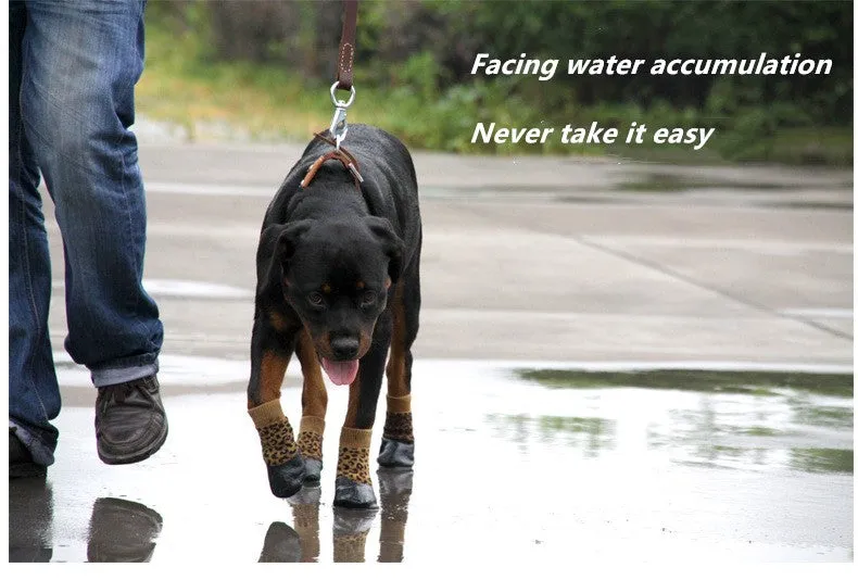 A99 WPS 4 Pcs Pet Dog Socks Anti Slip Dog Socks - Outdoor Dog Boots Waterproof Dog Shoes Paw Protector Traction Control for Hardwood Floors