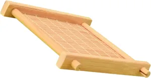 Bamboo Hamster Pad Cooling Bed for Little Pets Portable Summer Mat Nest Safe Material