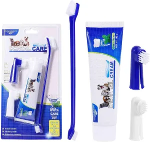 Best Dog Toothbrush & Toothpaste Kit for Azawakh and Other Hound Dogs Dogs - Natural Ingredients Reduce Plaque, Whiten Teeth, Freshen Breath