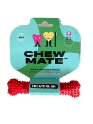 Chew Mate Natural Rubber Treat Brush Bone