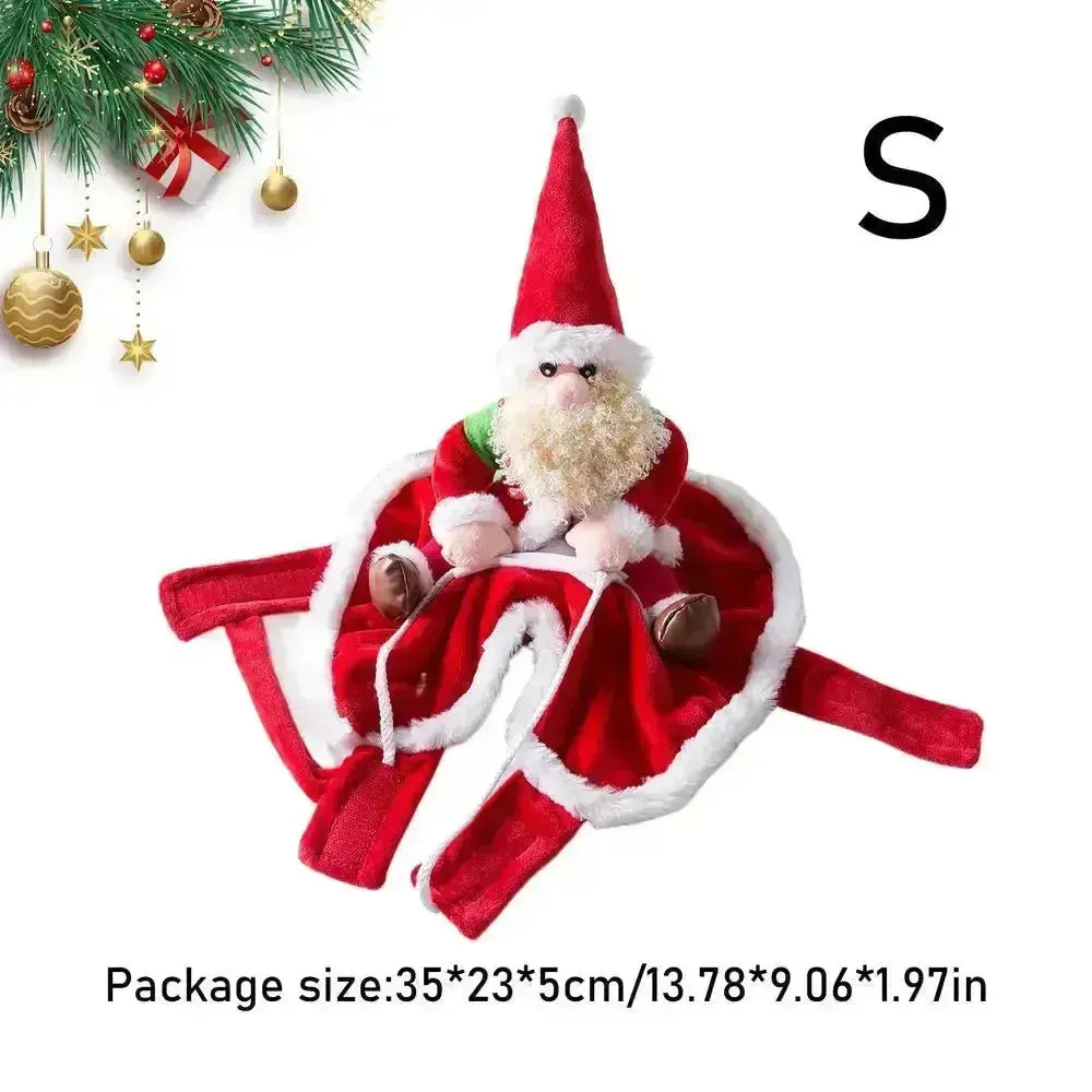 Christmas Dog Santa Costume - Funny Holiday Pet Outfit