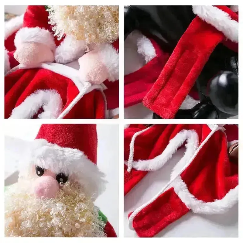 Christmas Dog Santa Costume - Funny Holiday Pet Outfit