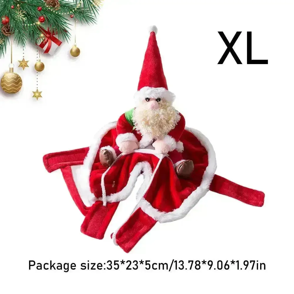 Christmas Dog Santa Costume - Funny Holiday Pet Outfit