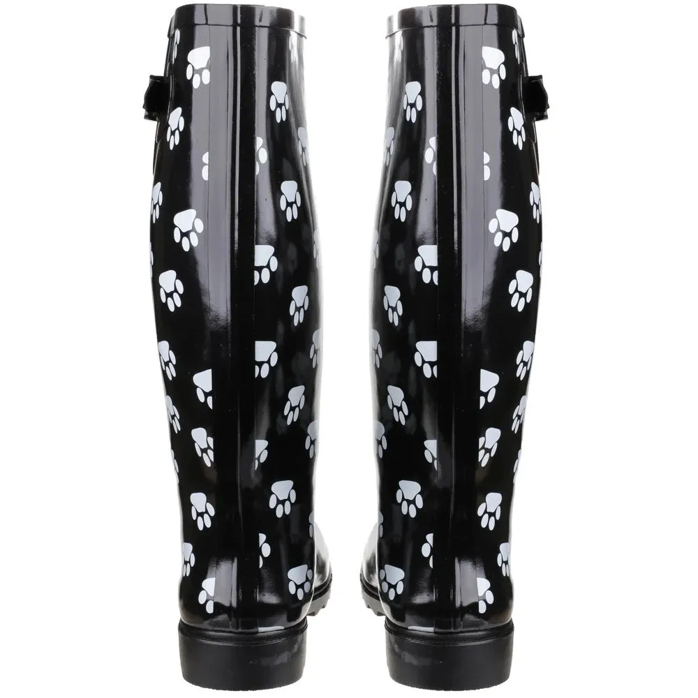 Cotswold Womens Dog Paw Wellingtons