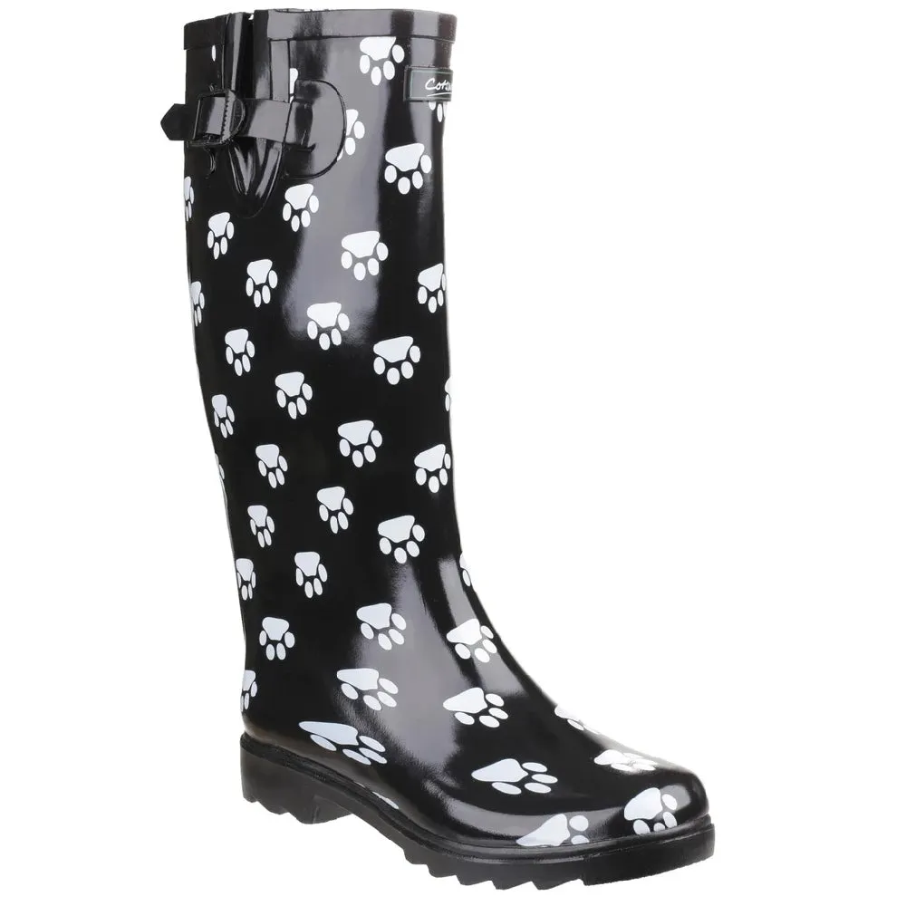 Cotswold Womens Dog Paw Wellingtons