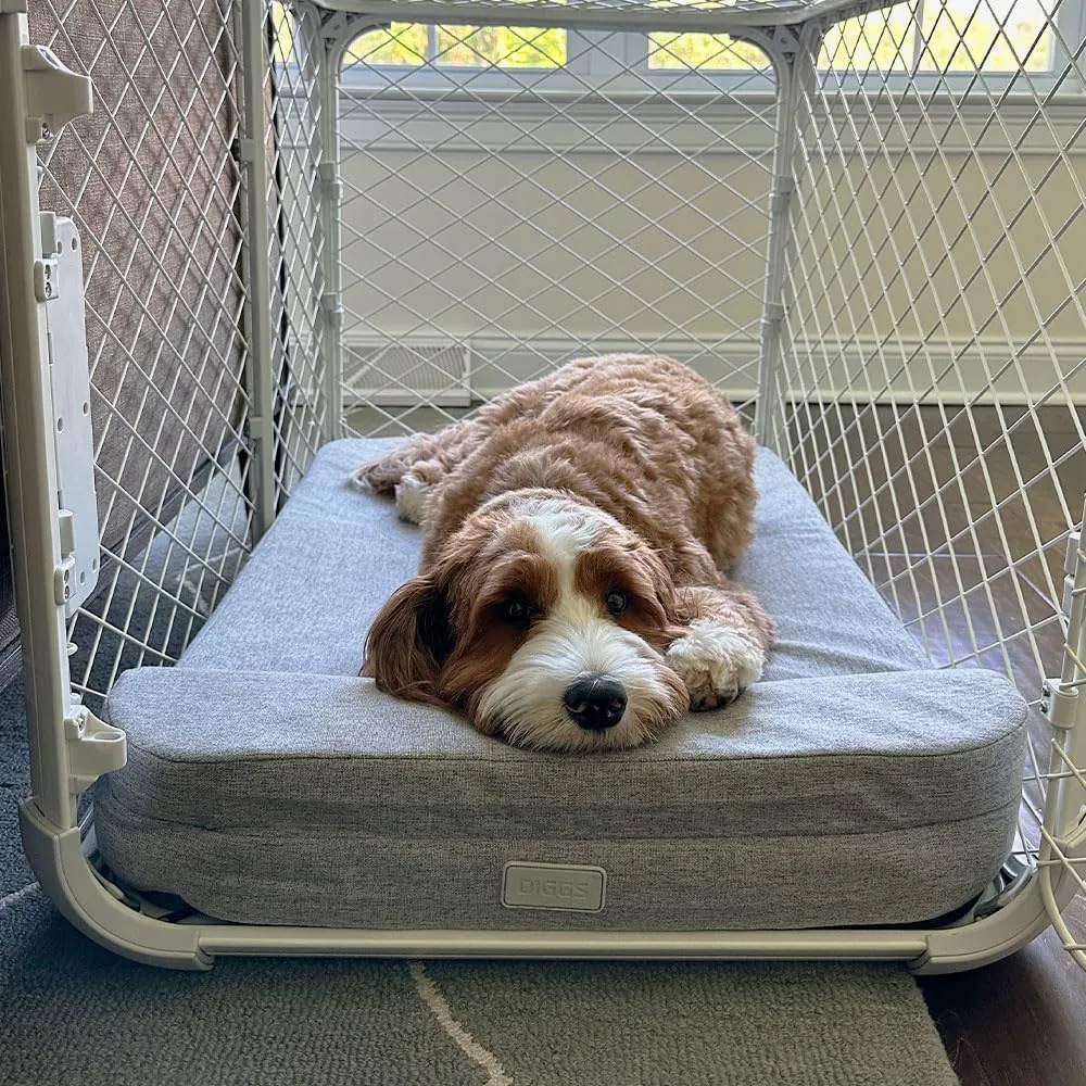 Diggs Bolstr Orthopedic Dog Bed with Headrest - Dog Crate Bed for Evolv Crate & Other Standard Pet Kennels - Durable & Comfortable - (Small)
