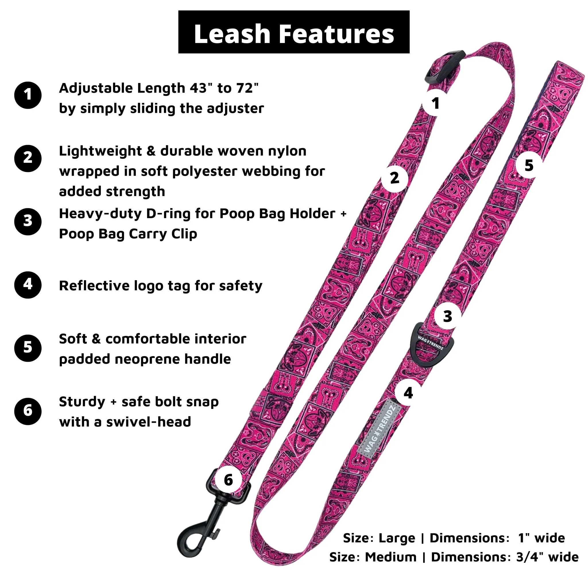 Dog Harness and Leash Set | Bandana Boujee Pink