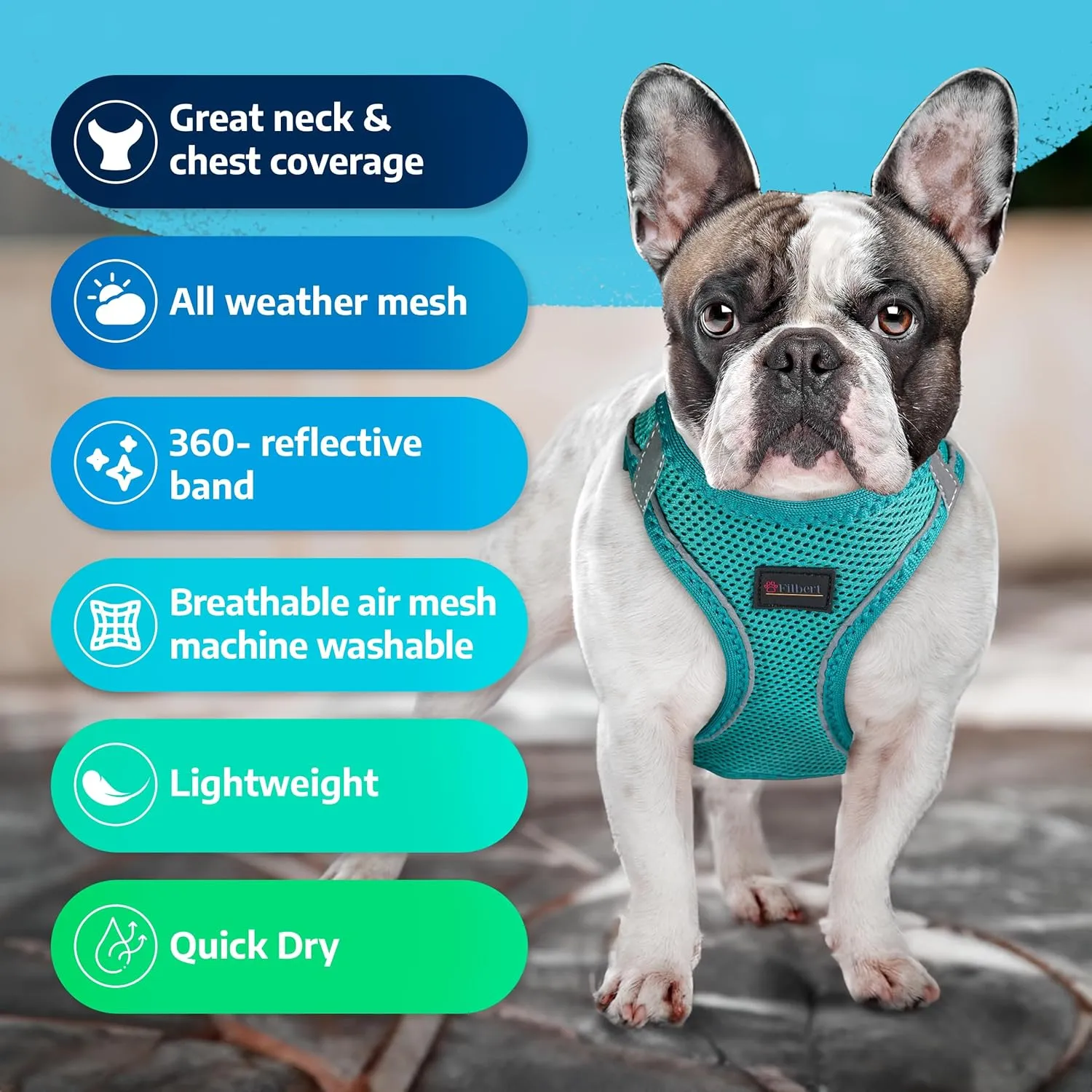 Dog Harness Small Sized Dog, Step-in Reflective Harness Small Sized Dogs, Puppy Vest, Mesh Vest, Adjustable, Soft, High Reflectivity, Breathable Fabric, Heavy Duty Velcro, Neon Yellow