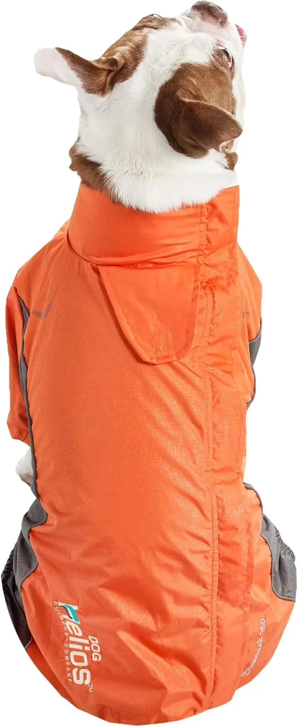 DOGHELIOS 'Blizzard' Full-Bodied Comfort-Fitted Adjustable and 3M Reflective Winter Insulated Pet Dog Coat Jacket w/ Blackshark Technology, X-Small, Orange