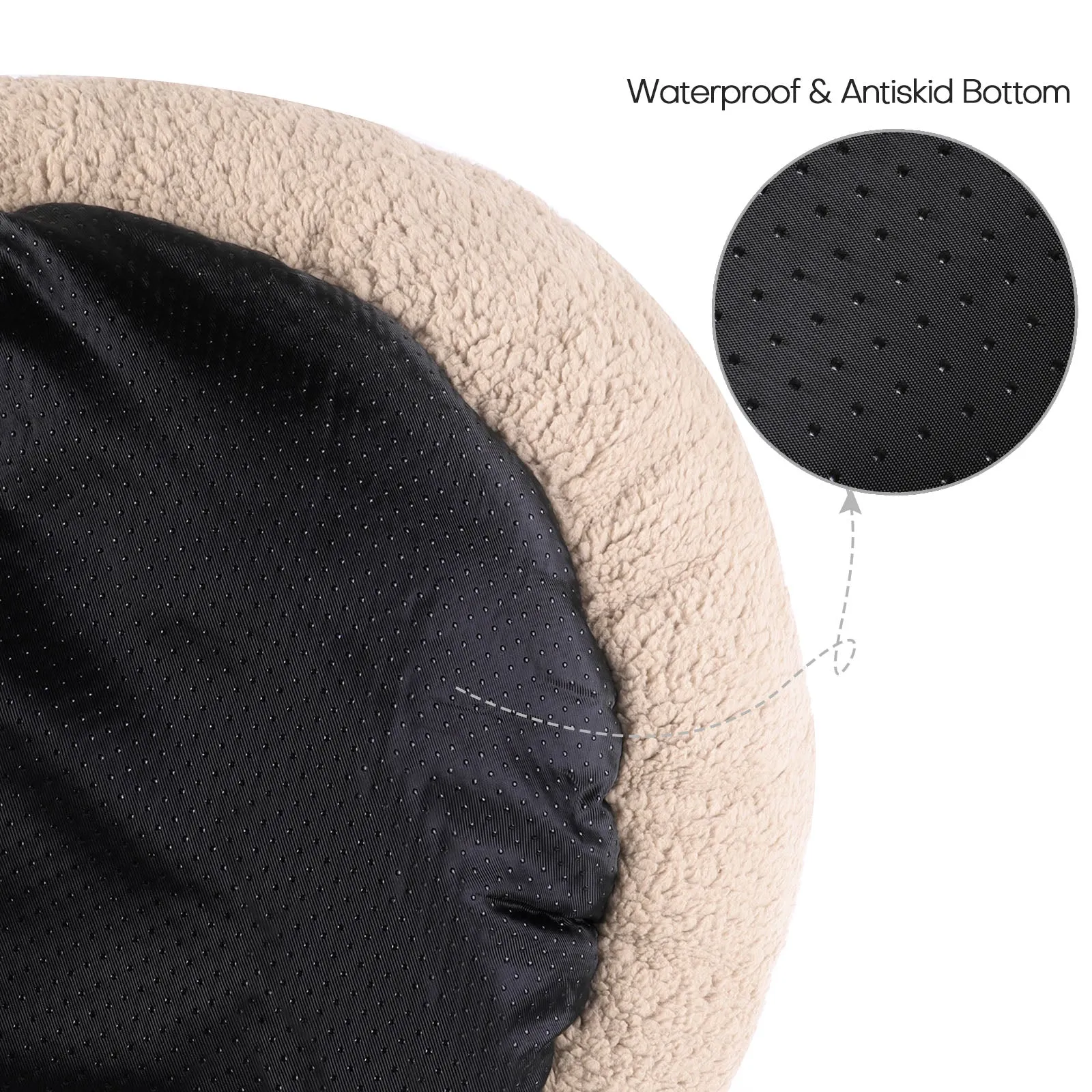 Donut Pet Bed Dish Cuddler Dog Cat Sleeping Cushion