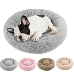 Donut Pet Bed Dish Cuddler Dog Cat Sleeping Cushion
