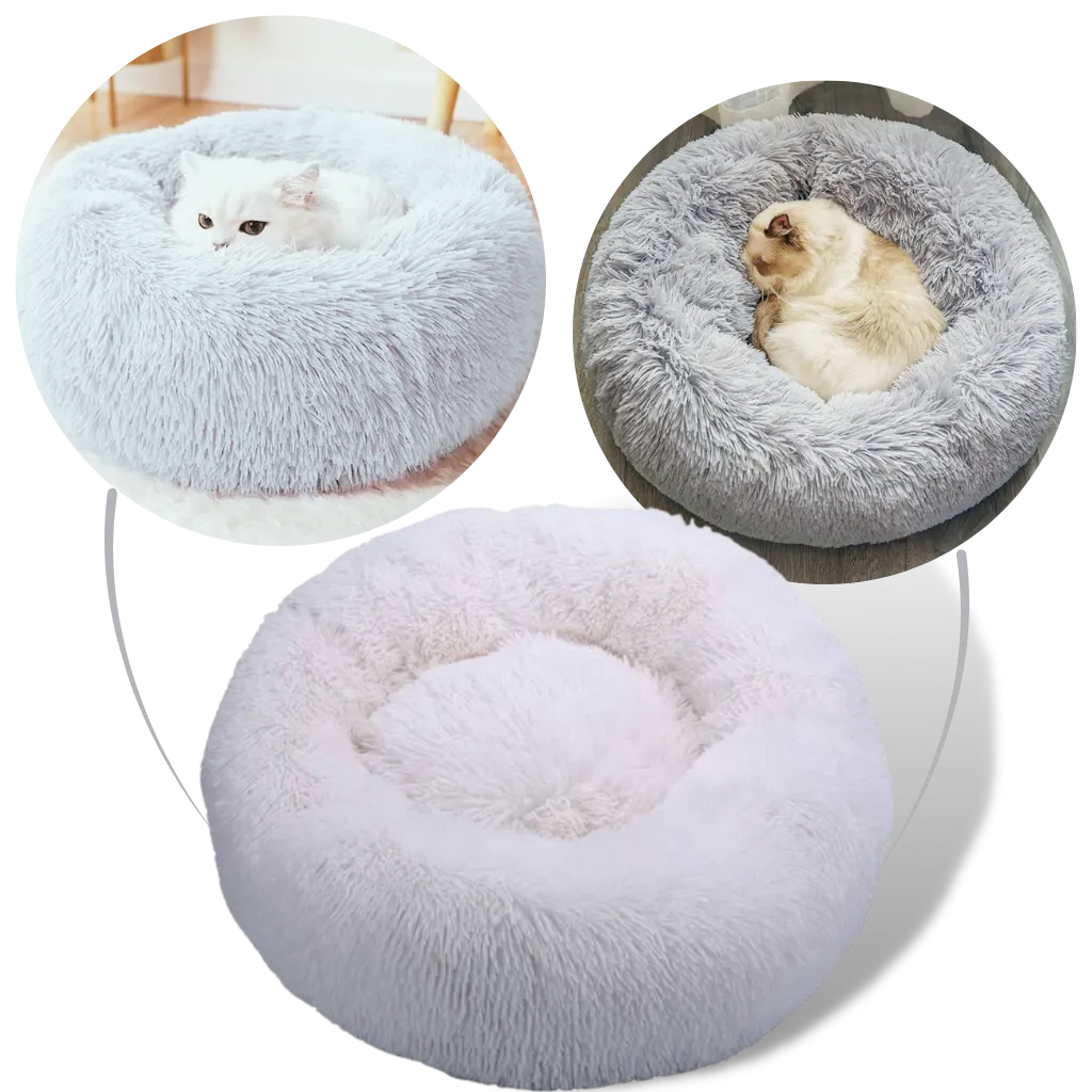 Fluffy Plush Donut Pet Bed
