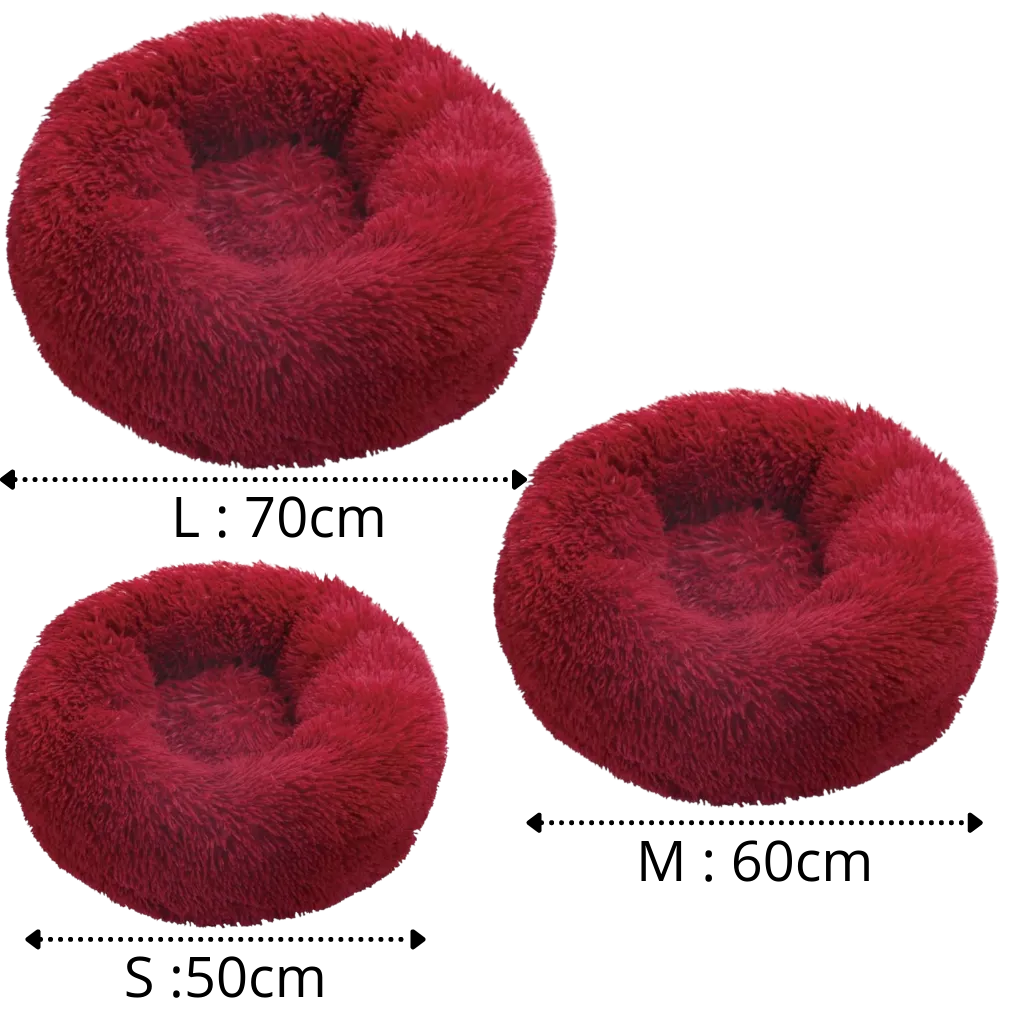 Fluffy Plush Donut Pet Bed