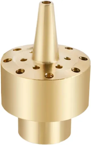 Fountain Nozzle 1/2" Brass Column Multi-Directional Jet Pond Fountain Nozzle for Outdoor Garden Decoration, Small to Medium Ponds or Water Features
