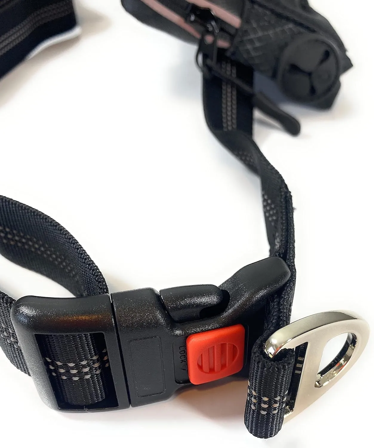 Hands-Free Dog Leash with Locking Carabiner & Waterproof Pouch  Adjustable Waist Belt for Running, Walking & Hiking with Reflective Design