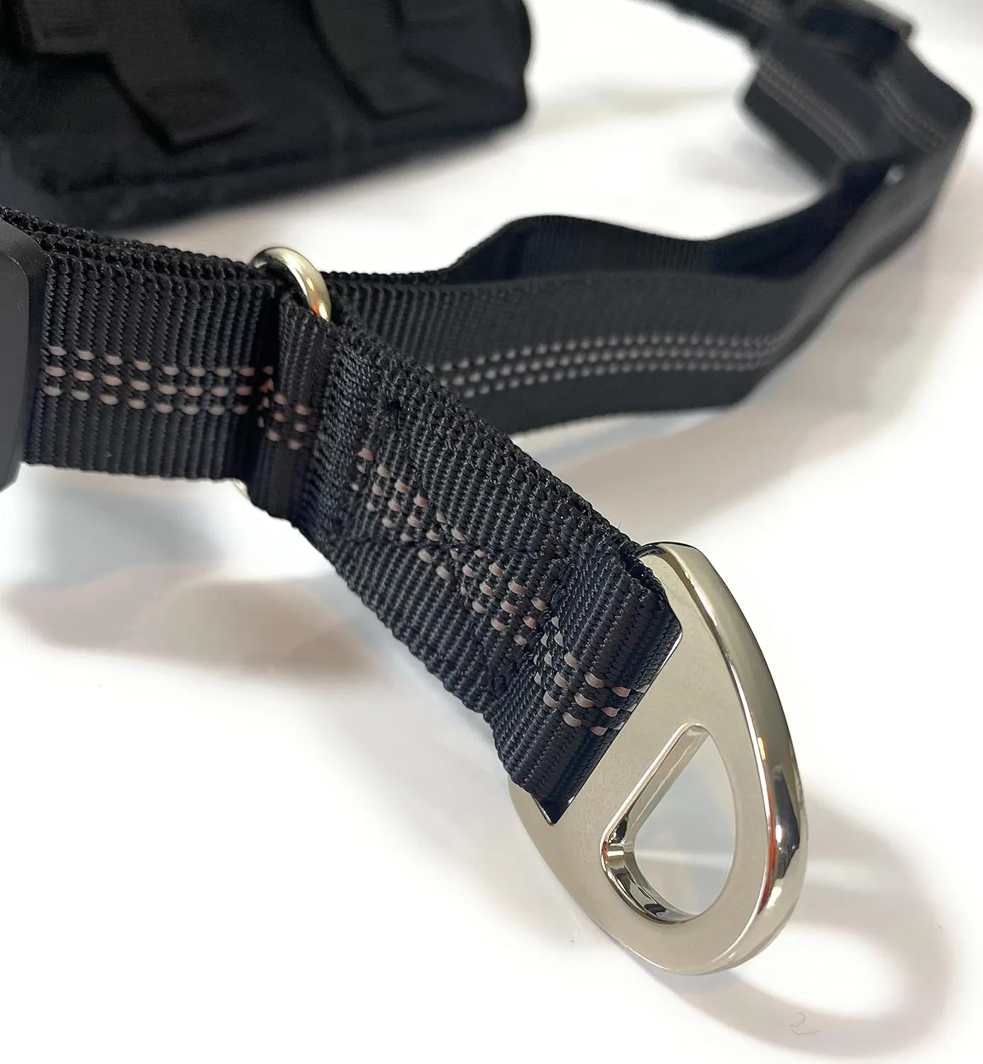 Hands-Free Dog Leash with Locking Carabiner & Waterproof Pouch  Adjustable Waist Belt for Running, Walking & Hiking with Reflective Design