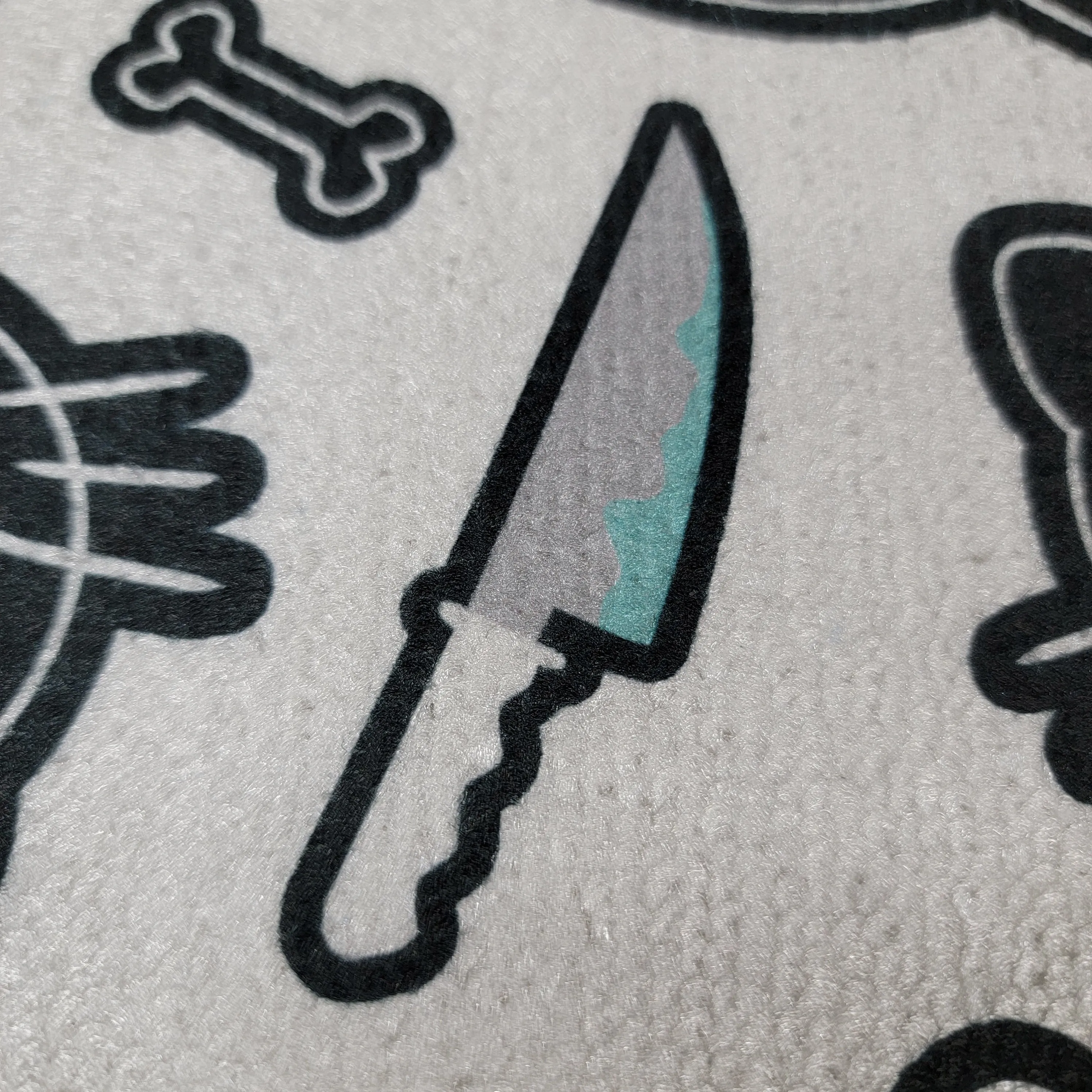 Hello KILLy Large Mat - White/Green