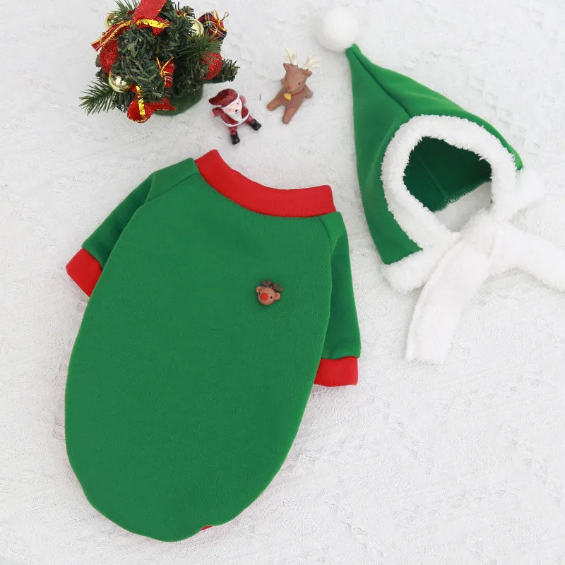 Holiday Pet Costume - Santa & Reindeer Outfit for Dogs