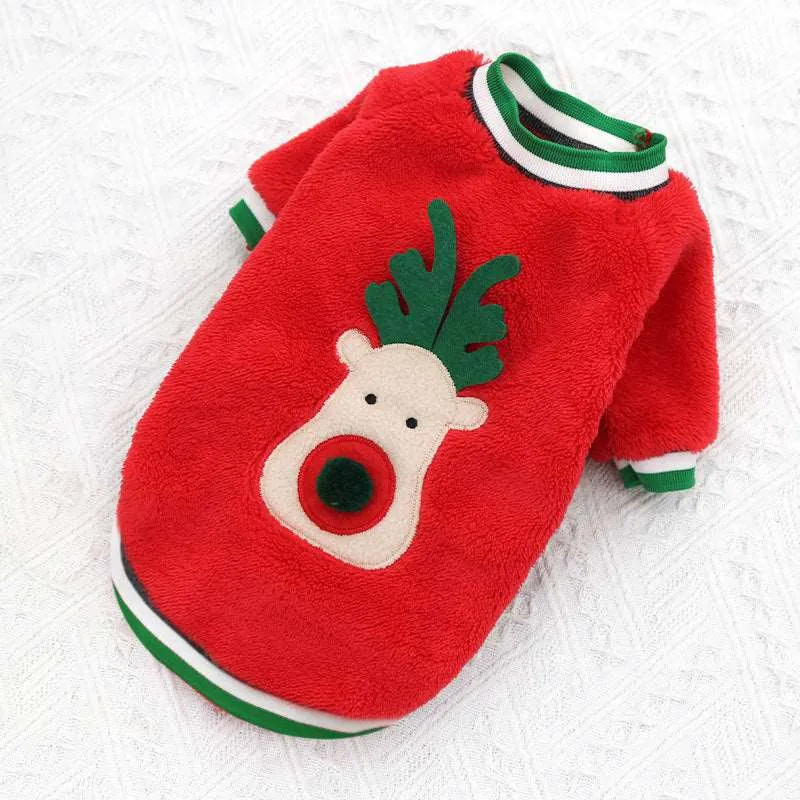 Holiday Pet Costume - Santa & Reindeer Outfit for Dogs