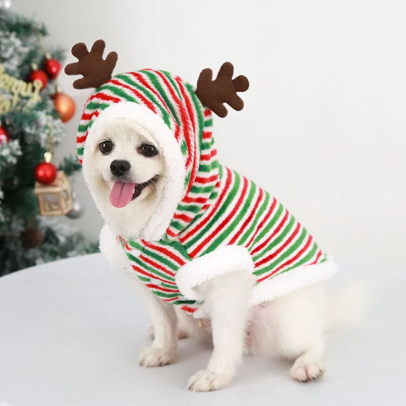 Holiday Pet Costume - Santa & Reindeer Outfit for Dogs