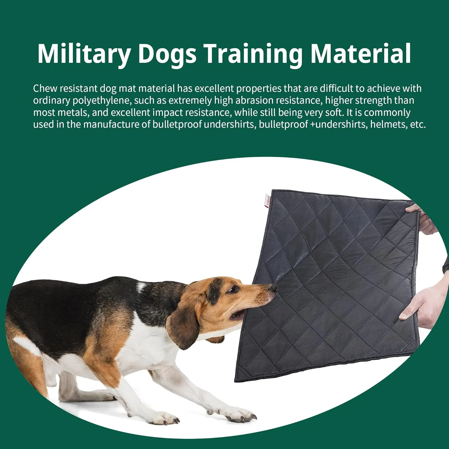 HOMBYS Chew Proof Dog Crate Pad Mat 35"x22", Upgraded Indestructible Training Fabric Pet Bed for Teething Puppy Who Chew Their Beds, Durable Kennel Pad for Dogs Cages