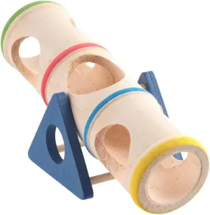Leadigol Wood Tunnel Tube for Hamster Rats,Hamster Wooden Tunnel Toy,Small Animals Cage Exercise Tube Chew Toy,for Squirrel Mice Guinea Pig