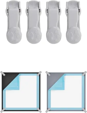 LOOBANI Dog Pee Pad Holder Clips - 4 Holder Clamps for Silicone Puppy Pad Holder - Durable, Easy to Use, Keeps Pads Secure - Perfect for Training & Indoor Use