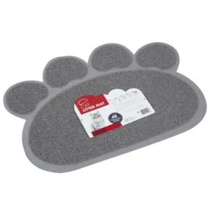 M-Pets Paw Cat Litter Mat (Grey)