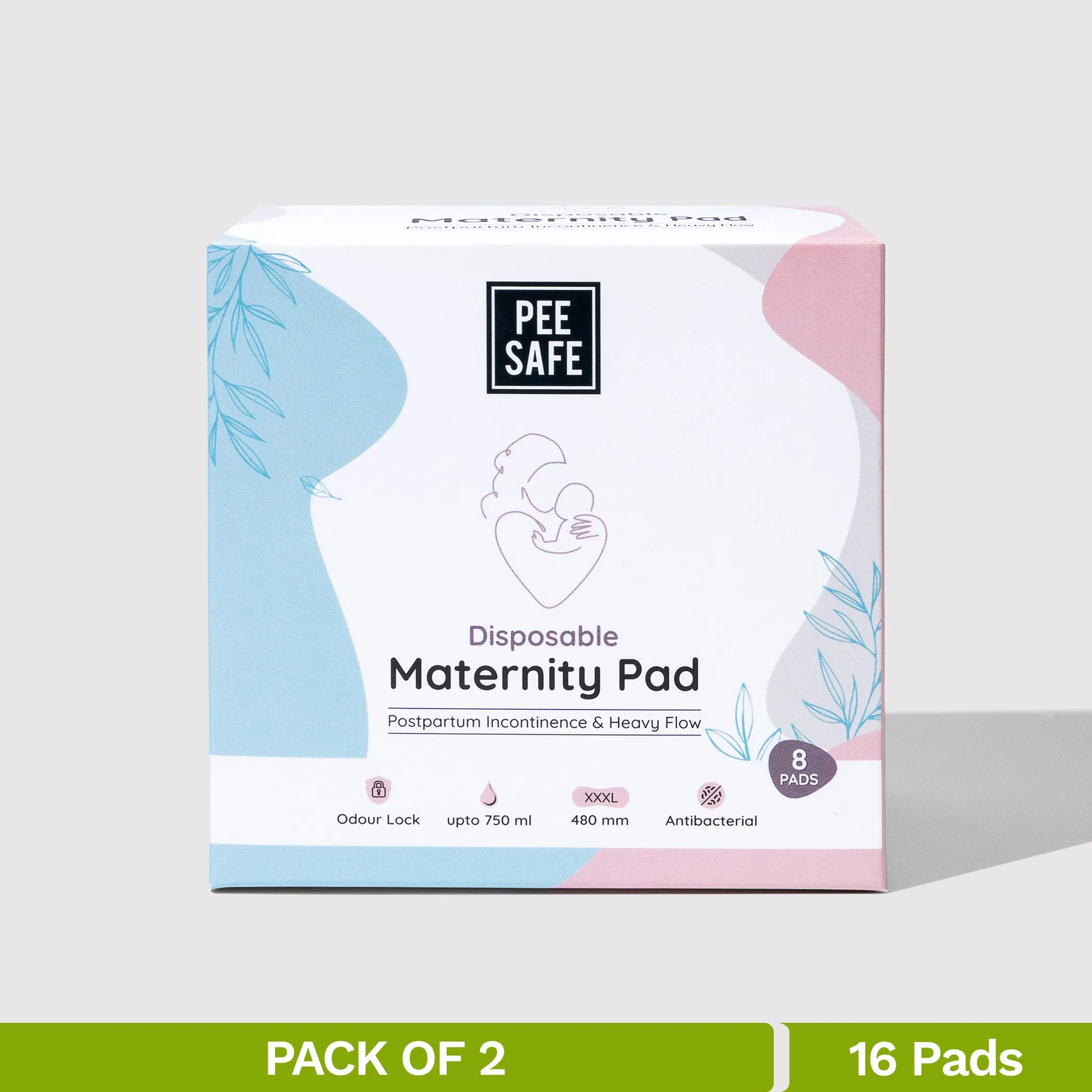 Maternity Pads - 8 Pads (480 MM - Pack of 2)