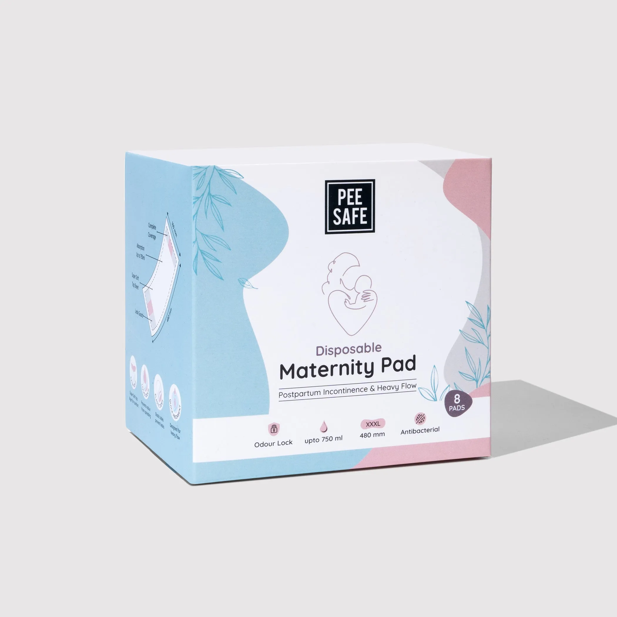 Maternity Pads - 8 Pads (480 MM - Pack of 2)