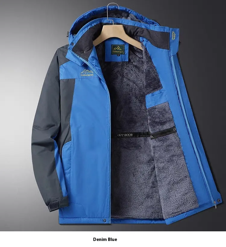 Men's Assault Jacket Fleece-lined Thickened Warm-keeping Cotton Clothing Dad Winter Clothes Coat