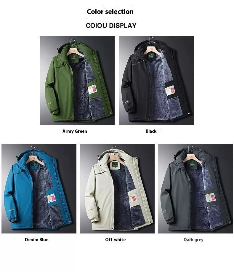 Men's Assault Jacket Fleece-lined Thickened Warm-keeping Cotton Clothing Dad Winter Clothes Coat