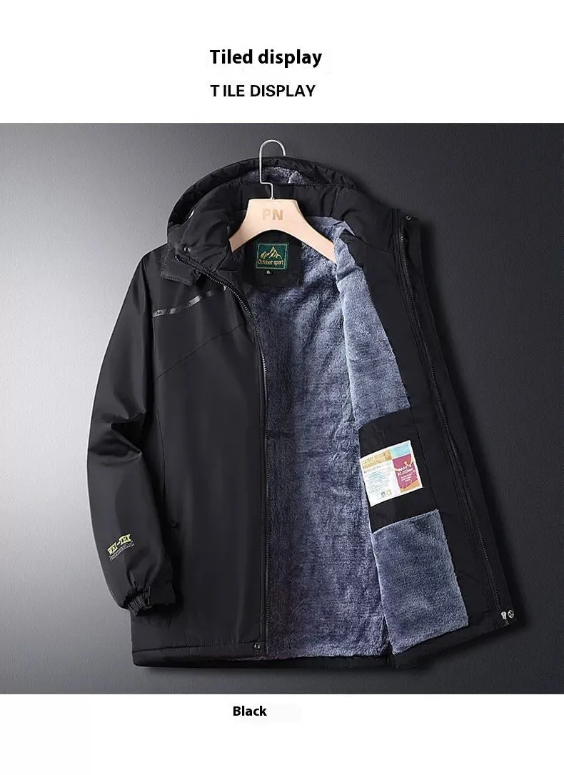 Men's Assault Jacket Fleece-lined Thickened Warm-keeping Cotton Clothing Dad Winter Clothes Coat
