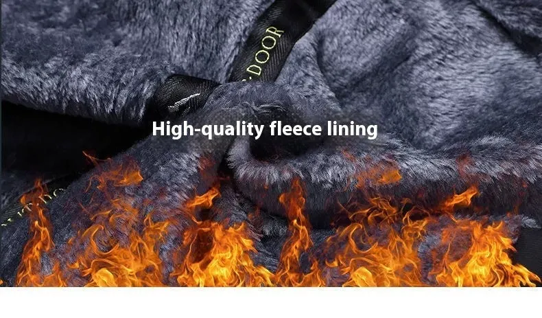 Men's Assault Jacket Fleece-lined Thickened Warm-keeping Cotton Clothing Dad Winter Clothes Coat