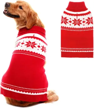 Mihachi Dog Sweater - Winter Coat Apparel Clothes with Colorful Stripes for Cold Weather