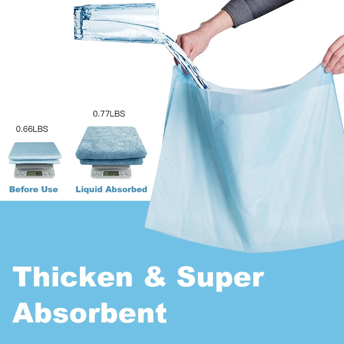 NNECW 150 Pieces Training Puppy Pee Pads with Super Absorbent for Doggies