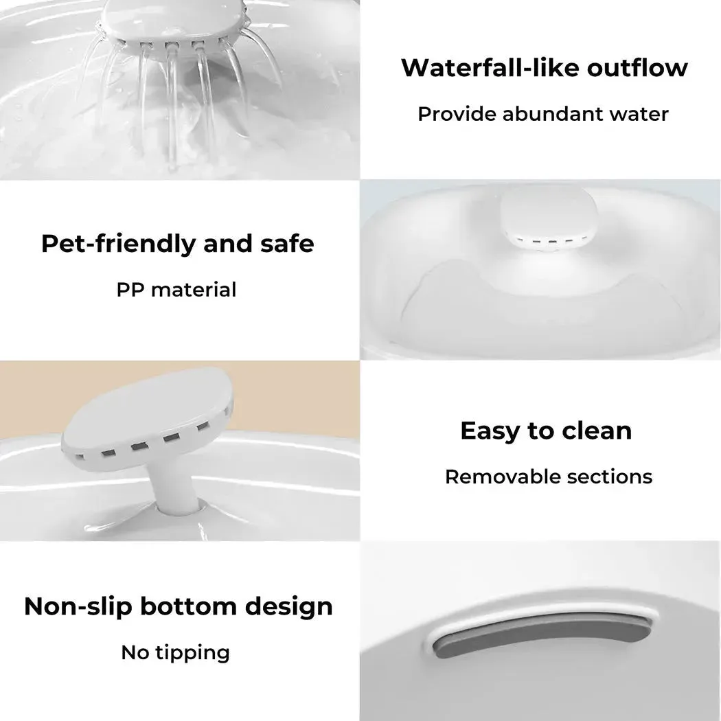 PaWz Automatic Electric Pet Water Fountain Dog Cats Drinking Dispenser Filter 3L