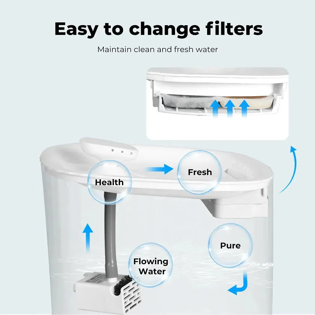 PaWz Automatic Electric Pet Water Fountain Dog Cats Drinking Dispenser Filter 3L