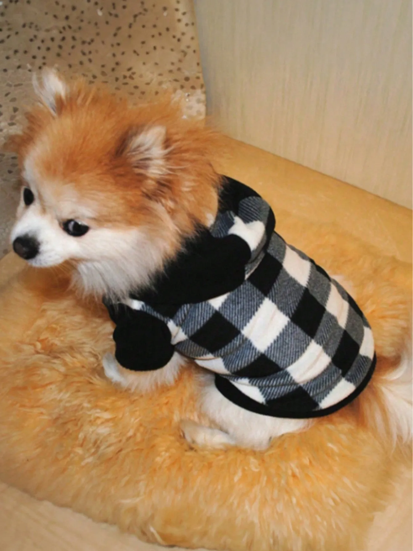 Pet coats|Pet Clothing, Black And White Hooded Outfit, Warm Pet Coat For Autumn/Winter