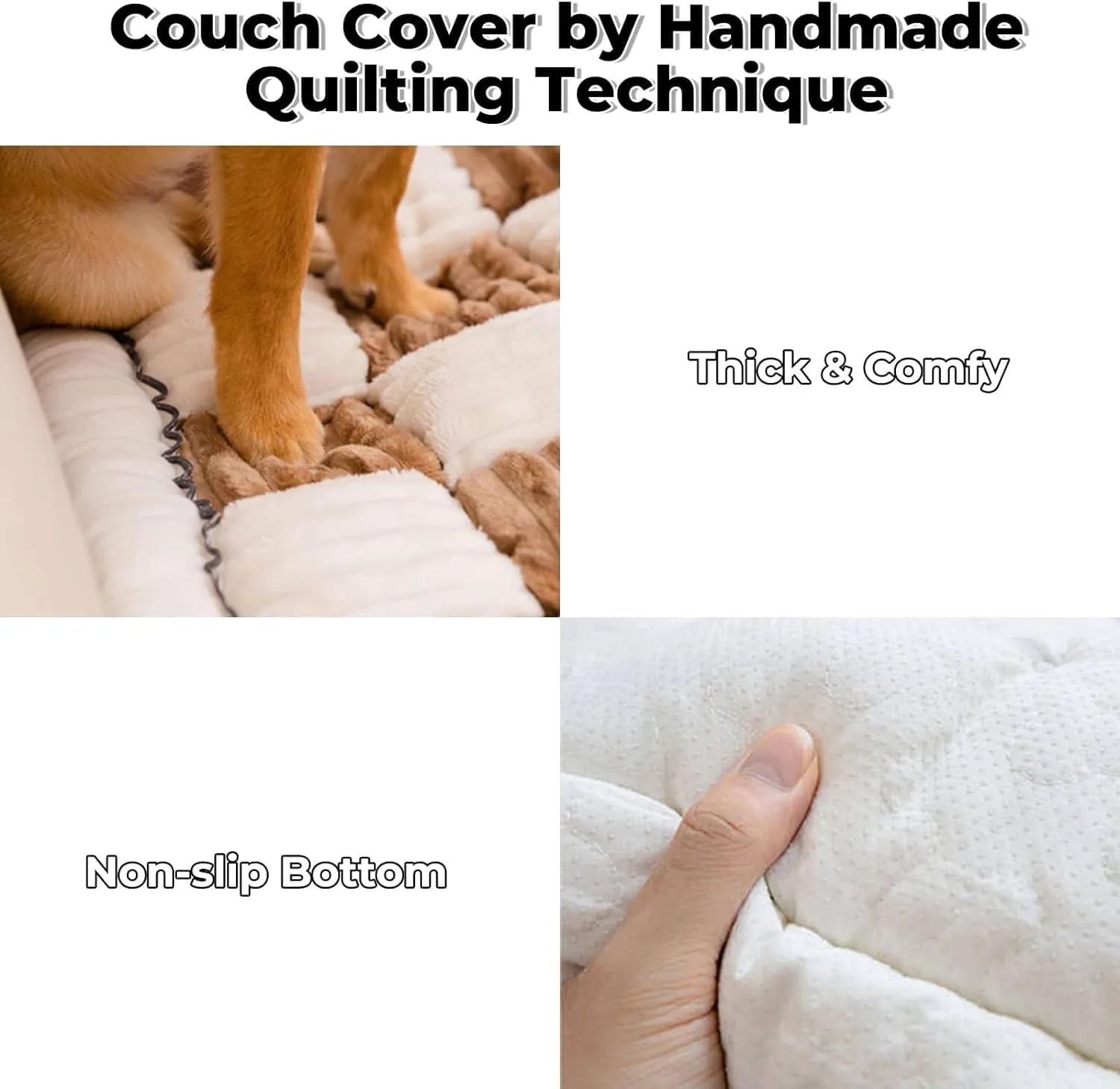 Pet Mat, Funny Pet Couch Covers for Sofa, Dog Couch Cover Fuzzy Sofa Cover Cream Square Plaid Cozy Dog (Gray-Blue, 47.24x37.4x6.3 in)