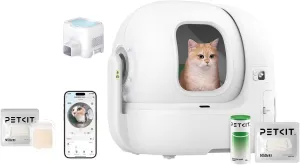 PETKIT PUROBOT MAX PRO AI-Camera Self Cleaning Cat Litter Box with N50 2.0, 5G&2.4G WiFi/App Control/Odor-Free
