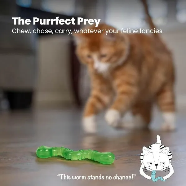 Petstages Orkakat Wiggle Worm Dental Cat Toy