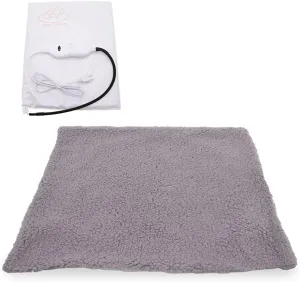 Sakar Pet Genius Heated Pet Bed, Warming Bed for Dogs and Cats with Removable Cover, DoubleSided Puppy Bed for Winter and Summer, Dirt Resistant and Non Slip Bottom, Brown and White, (PET603)