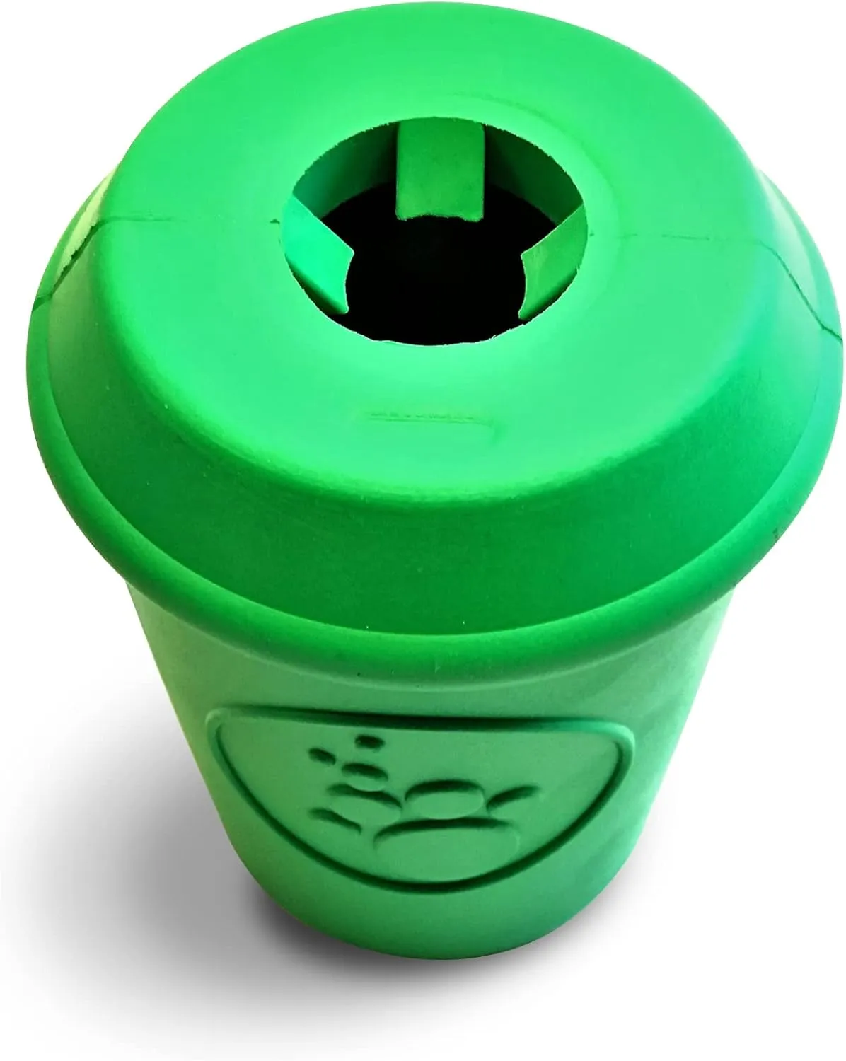 SodaPup Coffee Cup  Durable Dog Treat Dispenser & Chew Toy Made in USA from Non-Toxic, Pet Safe, Food Safe Natural Rubber Material for Mental Stimulation, Problem Chewing, Calming Nerves, & More