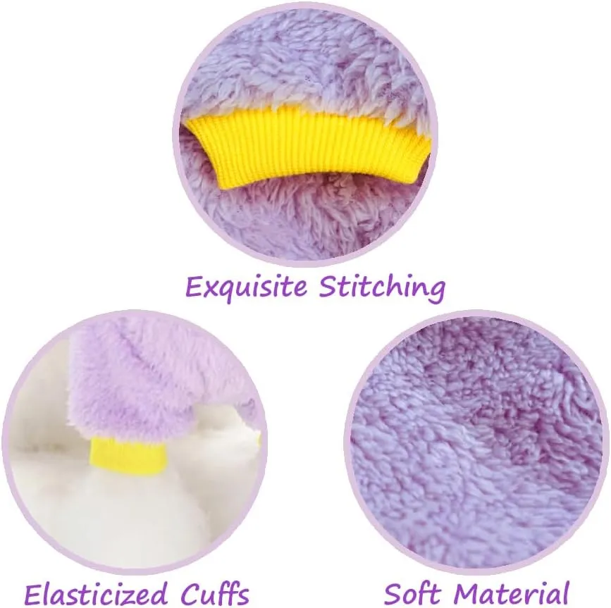 Soft Windproof Small Dog Coat: Puppy Pullover Warm Dog Clothes - Purple (Medium)