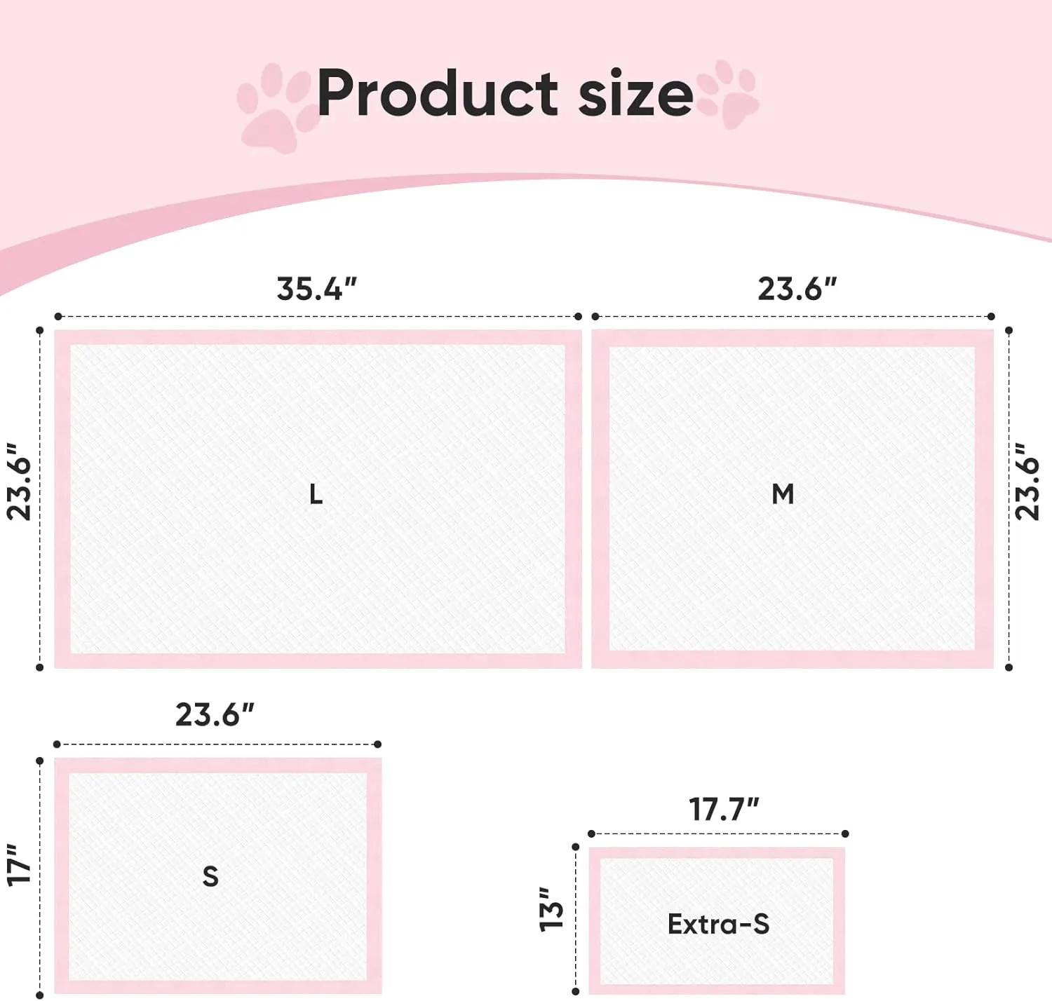 Super-Absorbent Leak-Proof Dog and Puppy Pet Training Pad, Housebreaking Puppy Pads Disposable (13" X 18"-Extra-Small 100PCS)